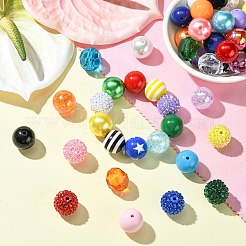 Набор круглых непрозрачных акриловых бусин&nbsp;OACR-CJC0002-05B