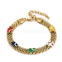 Браслеты-цепочки из нержавеющей стали 304&nbsp;BJEW-G747-07G