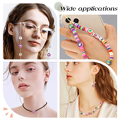 200 шт. бусины из полимерной глины ручной работы на тему Хэллоуина/Рождества CLAY-SC0001-44