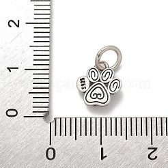 925 серебряная подвеска в виде отпечатка лапы с соединительными кольцами и 925 штампа STER-D300-12AS