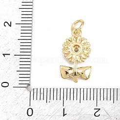 Valentinstag Messing Micro Pave klare Zirkonia Anhänger&nbsp;KK-H273-41G-03
