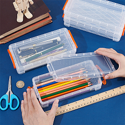 Прямоугольный пластиковый пенал&nbsp;AJEW-WH0596-276A