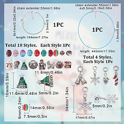 Bastelset für europäische Armbänder und Halsketten zum Thema Weihnachten&nbsp;DIY-WH0308-346