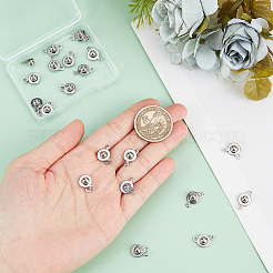 20 шт. застежка-кнопка из нержавеющей стали 201 STAS-GO0001-19P