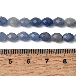 Природные голубые авантюрин бисером пряди&nbsp;G-K376-F13-01