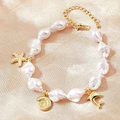 Braccialetti da donna con ciondoli a forma di stella marina&nbsp;KK-CBA68DA-05G