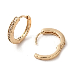 Pendientes de aro de circonio cúbico de micro pave de latón&nbsp;EJEW-C073-20KCG