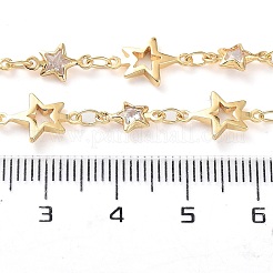 Стеклянные цепочки со звездами ручной работы KK-F871-58G