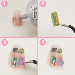 1 набор из 12 сетчатых наггетсов в виде ракушек-морских ушек для нейл-арта для женщин и девочек&nbsp;MRMJ-SP0001-07