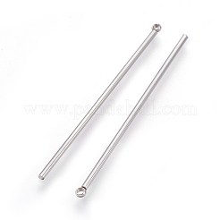 変色しにくい201ステンレススチールの大きなペンダント  バー  ステンレス鋼色  52.5x1.5mm  穴：1.5~1.6mm&nbsp;STAS-F188-23P