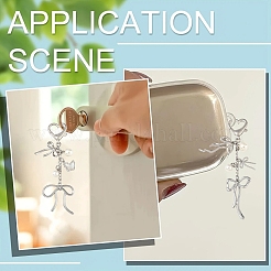 Подвеска-бантик из сплава и АБС-пластика с имитацией жемчуга&nbsp;HJEW-YW00092-01