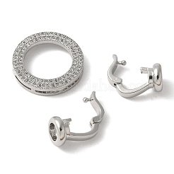 Проложить латунный прозрачный кубический цирконий над застежками&nbsp;KK-M320-24P