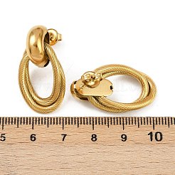 Овальные серьги-гвоздики из нержавеющей стали 304&nbsp;EJEW-K268-23G