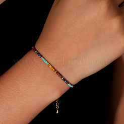 Armbänder aus natürlichem Imperialjaspis und synthetischen Türkisperlen für Damen&nbsp;LS-CX4313