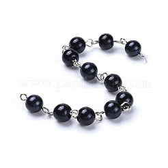 Цепочки из жемчуга из окрашенного стекла ручной работы AJEW-JB00486-05