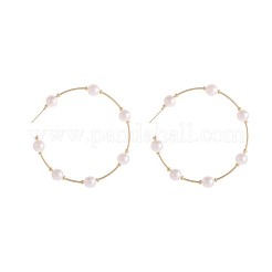 Модные круглые серьги-гвоздики из искусственного жемчуга FS-WG19F47-01