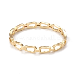 Rack placage laiton micro pave zircone cubique lien bracelets pour les femmes&nbsp;BJEW-E071-32G