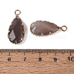 Facettierte Anhänger aus natürlichem Achat (gefärbt und erhitzt)&nbsp;G-Q606-104G-03
