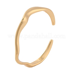 Латунь манжеты браслеты BJEW-F482-05G