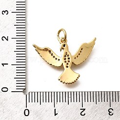 Pendentifs avec zircon cubiques à micro-pavés en laiton&nbsp;KK-B128-12G-06