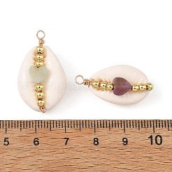 Anhänger aus natürlichen Muscheln und Edelsteinen&nbsp;PALLOY-JF05916-02