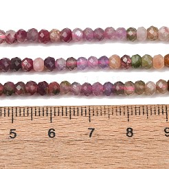Hebras de cuentas de turmalina multicolor natural con degradado de color&nbsp;G-D110-E02-04