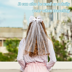 Свадебная фата из полиэстера с бантом DIY-WH0430-520