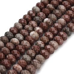 Натуральный красный линия яшмы бисер нитей G-Z111-A48