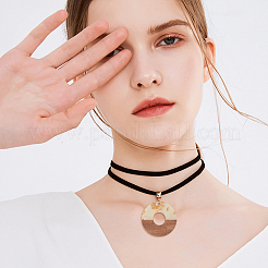 Подвески из прозрачной смолы и ореха RESI-CJ0001-50