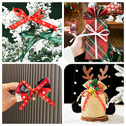 3 rollo de cintas navideñas de poliéster con estampado en caliente de 10 m y 5 colores&nbsp;OCOR-TA0002-13