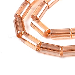 Прозрачные стеклянные бусины гальваническим пряди EGLA-N012-08