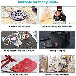 DIY деревянный воск печать штамп AJEW-WH0131-109