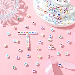 800шт 2 стиля непрозрачные белые акриловые бусины&nbsp;MACR-YW0003-31