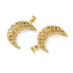 Латунные микропаве прозрачные подвески с фианитом&nbsp;KK-D221-19G-05