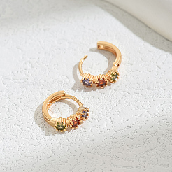 Элегантные латунные серьги-кольца NK1311