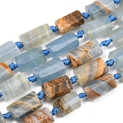 Natürliche blaue Calcit Perlen Stränge&nbsp;G-A314-A06-01