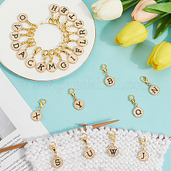 Подвесные маркеры петель с замком из сплава эмали HJEW-SC00140