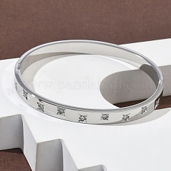 Браслеты из нержавеющей стали 304 с кубическим цирконием для женщин&nbsp;BJEW-F506-01P