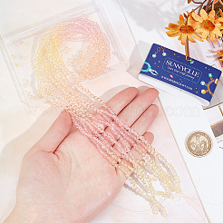 10 нить прозрачных стеклянных бусин градиентного цвета&nbsp;GLAA-SC0002-04B