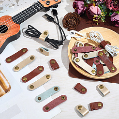 30 шт. двухцветных органайзеров для шнуров из коровьей кожи&nbsp;AJEW-CL0002-32