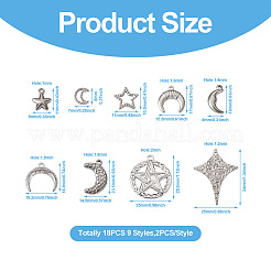 18 шт. 9 стиля подвески из нержавеющей стали 304&nbsp;STAS-TA0001-84