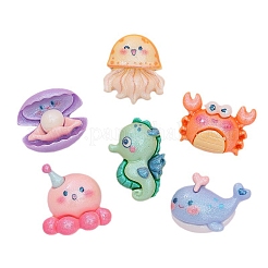 Тема морских организмов непрозрачные смоляные кабошоны&nbsp;LS-PW-WGABCE0-07
