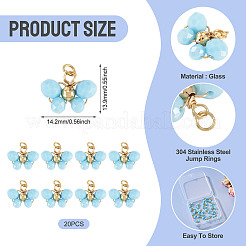 20шт стеклянные подвески&nbsp;PALLOY-TAC0216