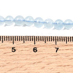 Природные Аквамарин бисер нитей&nbsp;G-G344-A08-4mm