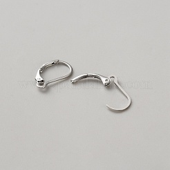 真鍮製フープピアスパーツ  プラチナ  16.5x11x1.5mm  ピン：0.7mm&nbsp;DIY-WH0888-510P