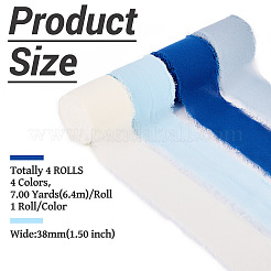 4 рулон двухцветной полиэстеровой ленты с потертостями OCOR-TA0002-87C