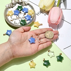 20шт 4 цвета стеклянные подвески GLAA-YW0003-49