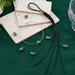 18 шт. 3 цвета тибетский стиль сплава стразы европейские бусины FIND-DC0007-66