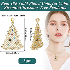 5шт латунные подвески с микропаве и кубическим цирконием ZIRC-BBC0002-88B