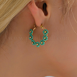 Серьги-кольца из нержавеющей стали 201 IF8557-03